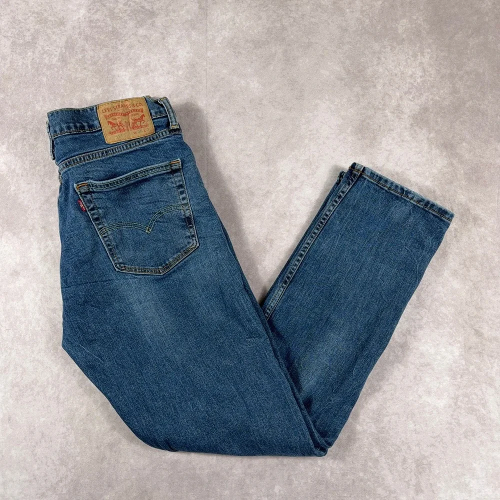 Levi's 511 Slim Fit Blue Denim Jeans 36x32 Mens‎ Classic Casual Stretch Pants